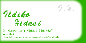 ildiko hidasi business card